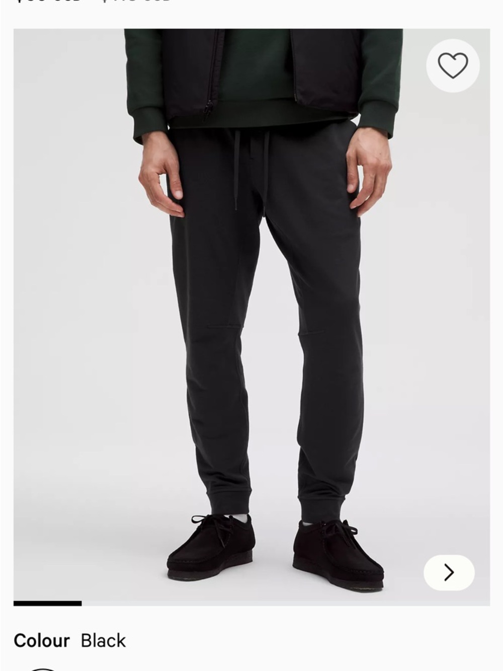 lululemon athletica Men's Black Joggers Sweatpants